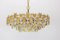 Large Gilt Brass and Crystal Glass Chandelier from Palwa, Germany, 1960s, Image 5