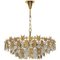 Large Gilt Brass and Crystal Glass Chandelier from Palwa, Germany, 1960s, Image 3