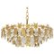 Large Gilt Brass and Crystal Glass Chandelier from Palwa, Germany, 1960s 1