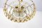 Large Gilt Brass and Crystal Glass Chandelier from Palwa, Germany, 1960s, Image 7