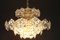 Lámpara de araña de latón dorado y cristal de Kinkeldey, Germany, años 70, Imagen 4