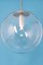 Lámpara colgante Limburg grande de cromo con bola de vidrio transparente, años 70, Imagen 11