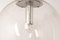 Lámpara colgante Limburg grande de cromo con bola de vidrio transparente, años 70, Imagen 7