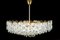 Large Gilt Brass and Crystal Chandelier from Palwa, Germany, 1970s 5