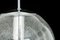 Lámpara colgante grande de cromo con bola de vidrio transparente de Limburg, Germany, años 70, Imagen 3