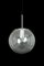 Large Chrome with Clear Glass Ball Pendant from Limburg, Germany, 1970s 2