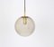 Large Brass with Smoked Glass Ball Pendant from Limburg, Germany, 1970s 5