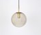 Large Brass with Smoked Glass Ball Pendant from Limburg, Germany, 1970s, Image 5