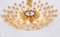 Gilt Brass and Cut-Glass Flower Chandelier from Palwa, Germany, 1970s 7