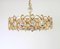 Gilt Brass and Crystal Chandelier from Palwa, Germany, 1970s 5