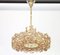 Gilt Brass and Crystal Glass Encrusted Chandeliers from Palwa, Germany, 1970s 10