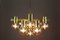Large Brass Chandelier in the Style of Sciolari, Italy, 1960s, Image 6