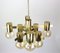 Large Brass Chandelier in the Style of Sciolari, Italy, 1960s 8