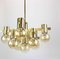 Large Brass Chandelier in the Style of Sciolari, Italy, 1960s, Image 3