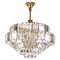 Large Chandelier in Brass and Crystal Glass from Kinkeldey, Germany, 1970s 1