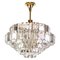 Large Chandelier in Brass and Crystal Glass from Kinkeldey, Germany, 1970s, Image 1