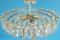 Brass and Crystal Chandelier by Sciolari for Palwa, Germany, 1970s 2