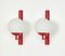 Appliques en Verre Opalin Rouge, Allemagne, 1960s, Set de 2 2