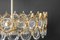 Kronleuchter aus Messing & Kristallglas von Sciolari für Palwa, 1970er 14