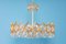 Brass and Crystal Chandelier by Sciolari for Palwa, Germany, 1970s 7