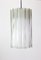 Cylindrical Crystal Glass Pendant Fixture by Doria, Germany, 1960s 2