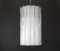 Cylindrical Crystal Glass Pendant Fixture by Doria, Germany, 1960s 5