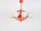 Mid-Century German Orange Orbital Ceiling Lamp Pendant by Kaiser, 1960s, Image 7