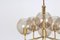 Lámpara de araña pequeña al estilo de Sciolari, años 60, Imagen 5
