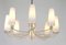 Large Glass Classic Chandelier in the Style of Stilnovo, 1950s 4