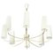Large Glass Classic Chandelier in the Style of Stilnovo, 1950s 1