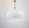Large German Murano Ice Glass Tubes Chandelier by Doria, 1970s 2