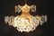 Huge German Gilt Brass and Crystal Glass Chandelier by Kinkeldey, 1960s 5