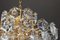 Huge German Gilt Brass and Crystal Glass Chandelier by Kinkeldey, 1960s 6