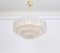 German Murano Ice Glass Tubes Chandelier by Doria, 1960s 4