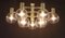 Large Brass Chandelier in the Style of Sciolari, 1960s 2