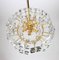 German Brass and Crystal Glass Chandelier from Kinkeldey, 1970s 5