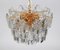 Lámpara de araña Austria de latón dorado y cristal de Murano de Kalmar, años 70, Imagen 5