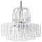 German Murano Ice Glass Tubes Chandelier by Doria, 1960s, Image 1