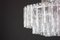 German Murano Ice Glass Tubes Chandelier by Doria, 1960s 5