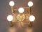 German Dark Brass Leola Flushmount Light Fixture by Sciolari, 1980s, Image 8