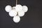 German Atomic Brass Chandelier by Kaiser, 1960s, Image 2