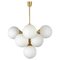 German Atomic Brass Chandelier by Kaiser, 1960s, Image 1