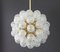 German Sputnik Chandelier with Snow Glass Balls by Doria, 1970s 10