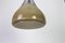 Lámpara colgante Braun alemana grande de vidrio opalino de Limburg, años 70, Imagen 4