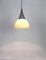 Lámpara colgante Braun alemana grande de vidrio opalino de Limburg, años 70, Imagen 5