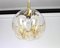 Lámpara colgante alemana en forma de bola de cristal de Murano de Doria, años 70, Imagen 6