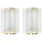 German Brass or Ice Glass Wall Sconces by Doria, 1960s 1