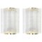 German Brass or Ice Glass Wall Sconces by Doria, 1960s, Image 1