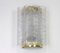 German Brass or Ice Glass Wall Sconces by Doria, 1960s, Image 3