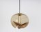 Large German Smoked Glass Pendant Light by Peill & Putzler, 1970s 7